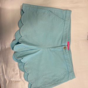 LILLY PULITZER SIZE 14 BUTTERCUP 5" STRETCH SHORT COLOR SERENE BLUE